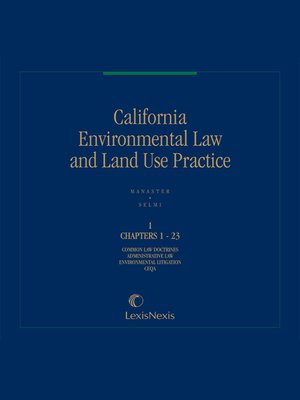 cover image of California Environmental Law and Land Use Practice 